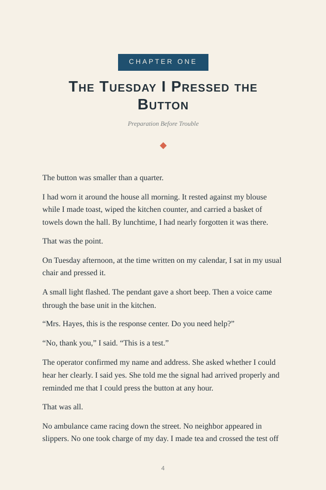 Interior page: print for use at home